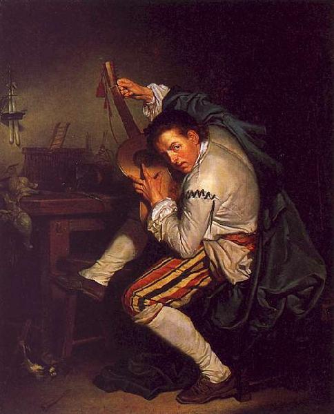 Jean Baptiste Greuze The Guitarist Sweden oil painting art